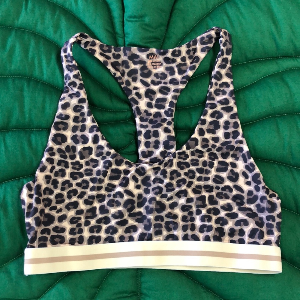 Mai swimwear / Mai underwear racerback top. Size XL. Cheetah print.